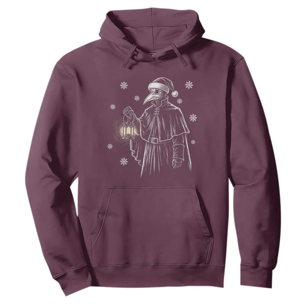 Grim Plague Doctor Santa Hat Christmas Hoodie Dark Gothic Holiday Horror