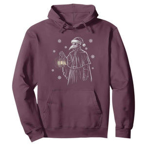 Grim Plague Doctor Santa Hat Christmas Hoodie Dark Gothic Holiday Horror