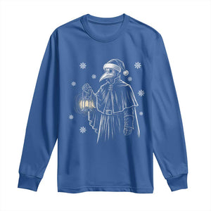 Grim Plague Doctor Santa Hat Christmas Long Sleeve Shirt Dark Gothic Holiday Horror