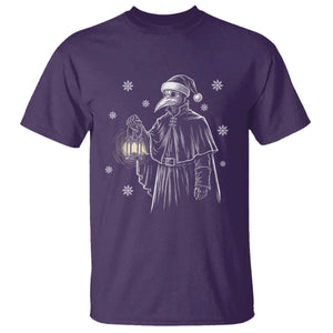 Grim Plague Doctor Santa Hat Christmas T Shirt Dark Gothic Holiday Horror