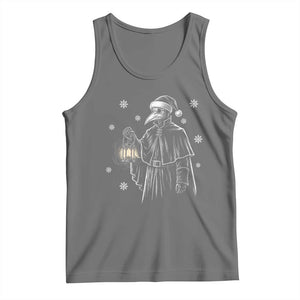 Grim Plague Doctor Santa Hat Christmas Tank Top Dark Gothic Holiday Horror