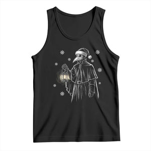 Grim Plague Doctor Santa Hat Christmas Tank Top Dark Gothic Holiday Horror