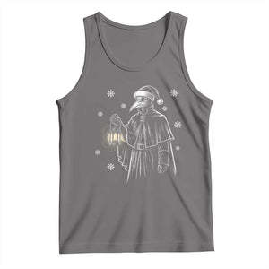 Grim Plague Doctor Santa Hat Christmas Tank Top Dark Gothic Holiday Horror