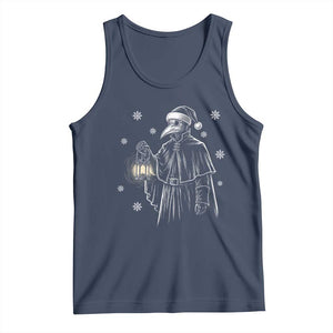 Grim Plague Doctor Santa Hat Christmas Tank Top Dark Gothic Holiday Horror