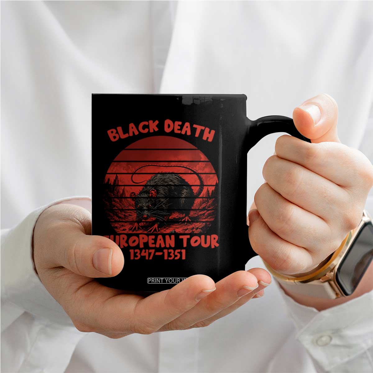 Plague Rat Black Death European Tour Coffee Mug Medieval Dark History