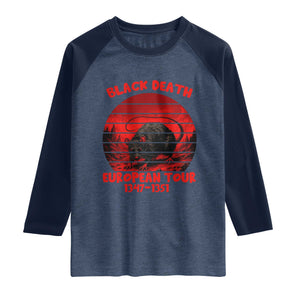 Plague Rat Black Death European Tour Raglan Shirt Medieval Dark History