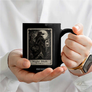 Gothic Plague Doctor Tarot Card Coffee Mug Medical Night Shift Dark Horror