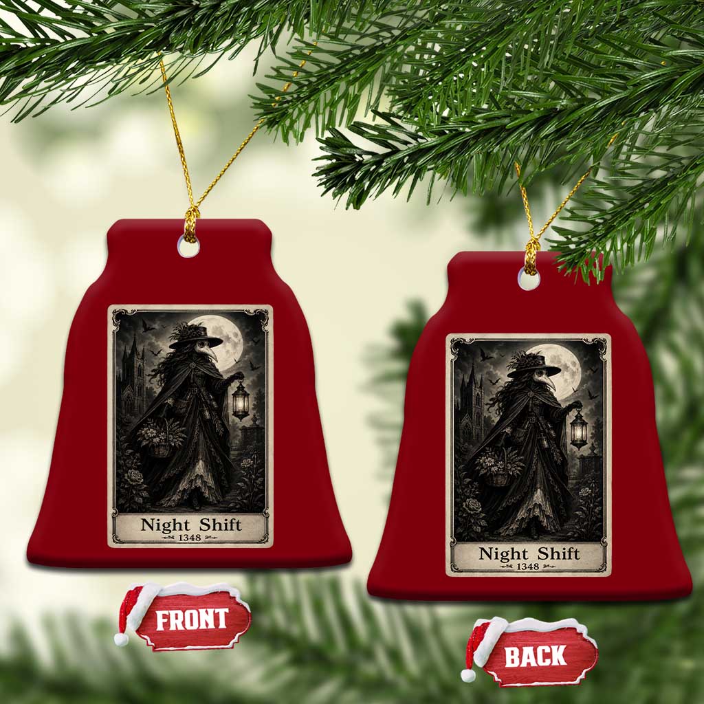 Gothic Plague Doctor Tarot Card Ceramic Ornament Medical Night Shift Dark Horror