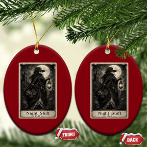 Gothic Plague Doctor Tarot Card Ceramic Ornament Medical Night Shift Dark Horror