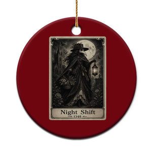 Gothic Plague Doctor Tarot Card Ceramic Ornament Medical Night Shift Dark Horror