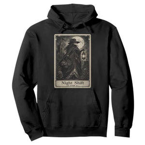 Gothic Plague Doctor Tarot Card Hoodie Medical Night Shift Dark Horror