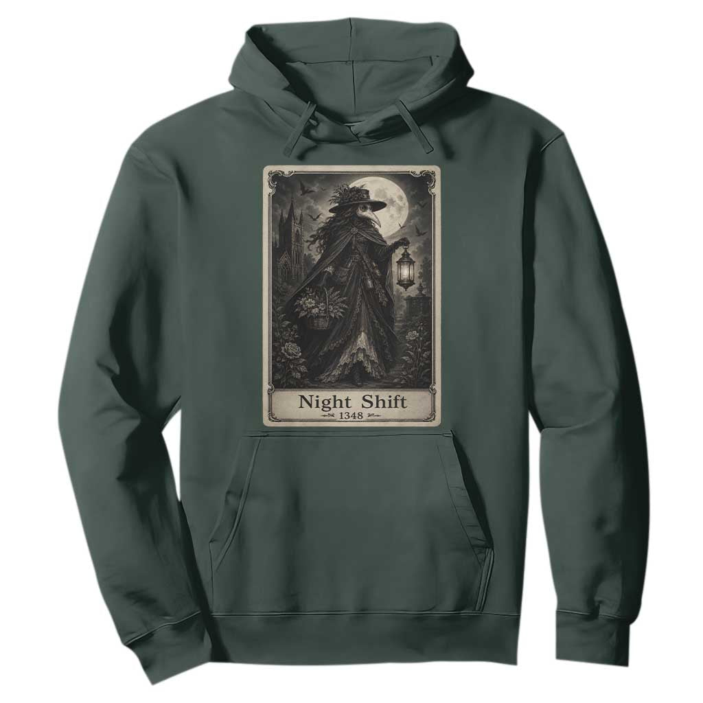 Gothic Plague Doctor Tarot Card Hoodie Medical Night Shift Dark Horror