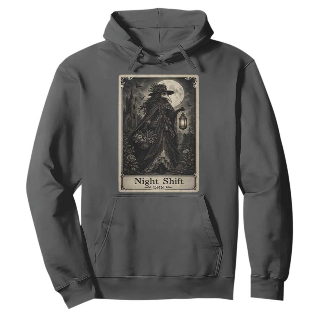 Gothic Plague Doctor Tarot Card Hoodie Medical Night Shift Dark Horror