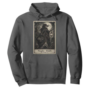 Gothic Plague Doctor Tarot Card Hoodie Medical Night Shift Dark Horror
