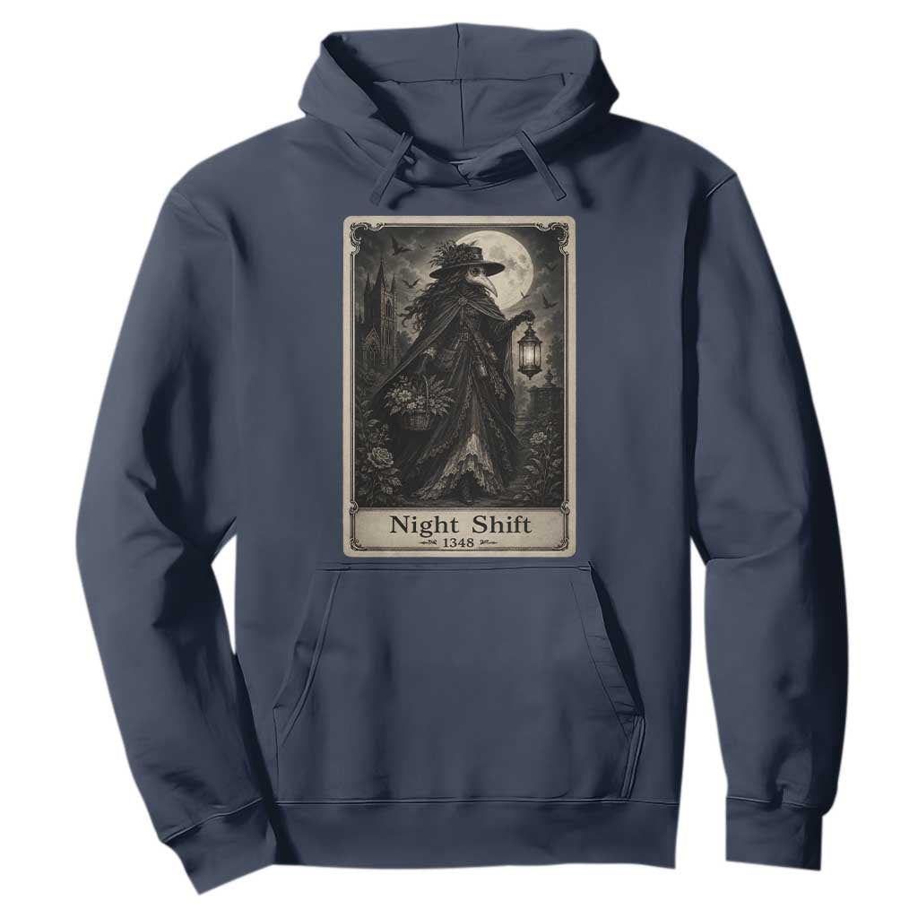 Gothic Plague Doctor Tarot Card Hoodie Medical Night Shift Dark Horror