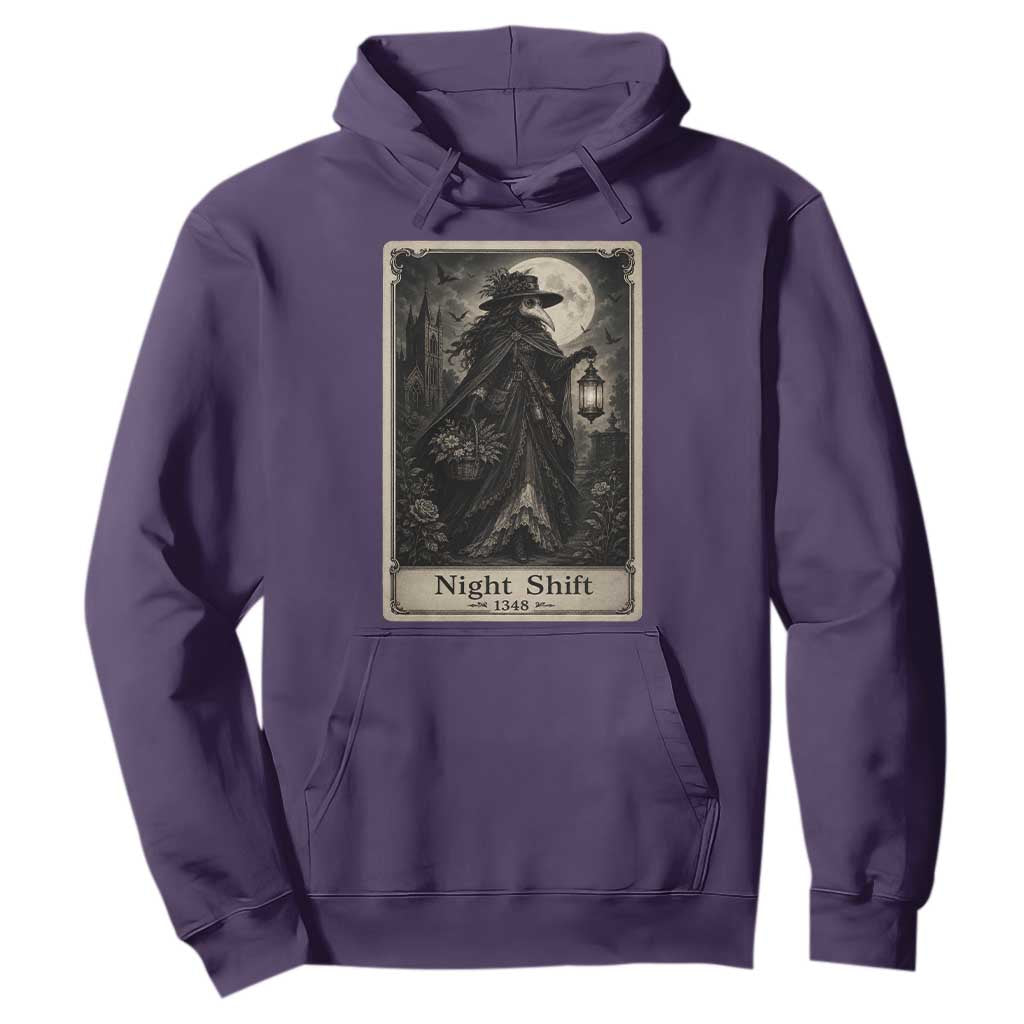 Gothic Plague Doctor Tarot Card Hoodie Medical Night Shift Dark Horror