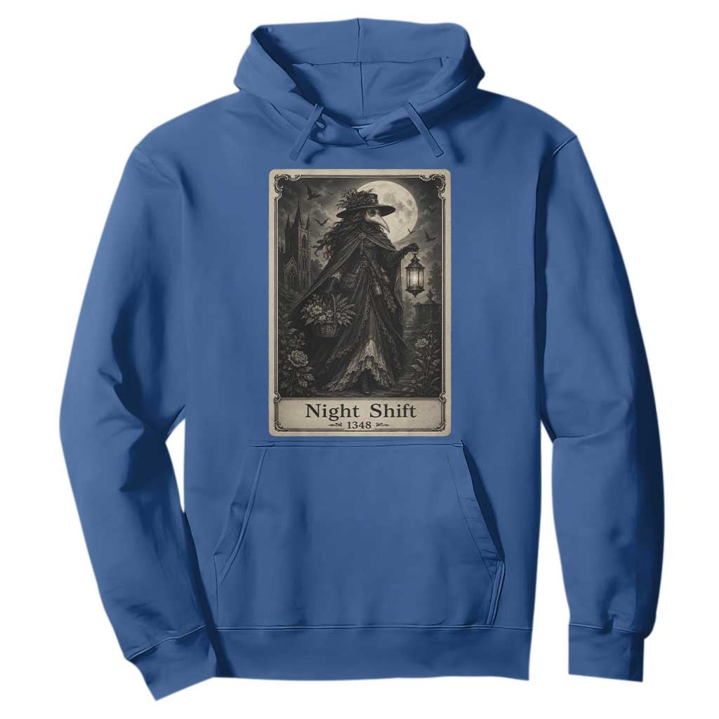 Gothic Plague Doctor Tarot Card Hoodie Medical Night Shift Dark Horror