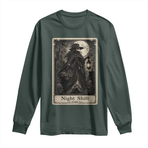 Gothic Plague Doctor Tarot Card Long Sleeve Shirt Medical Night Shift Dark Horror
