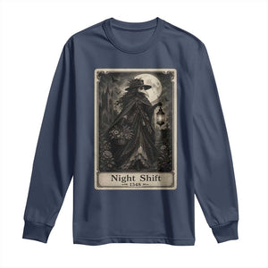 Gothic Plague Doctor Tarot Card Long Sleeve Shirt Medical Night Shift Dark Horror