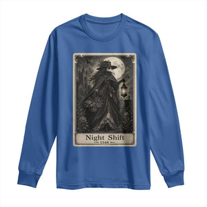 Gothic Plague Doctor Tarot Card Long Sleeve Shirt Medical Night Shift Dark Horror