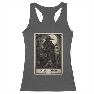 Gothic Plague Doctor Tarot Card Racerback Tank Top Medical Night Shift Dark Horror