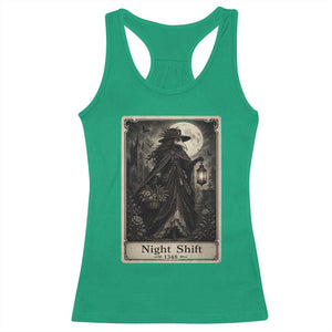 Gothic Plague Doctor Tarot Card Racerback Tank Top Medical Night Shift Dark Horror