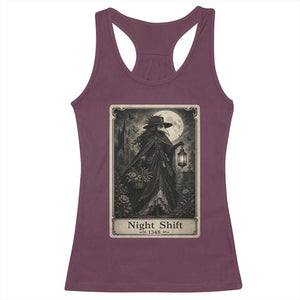 Gothic Plague Doctor Tarot Card Racerback Tank Top Medical Night Shift Dark Horror