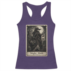 Gothic Plague Doctor Tarot Card Racerback Tank Top Medical Night Shift Dark Horror