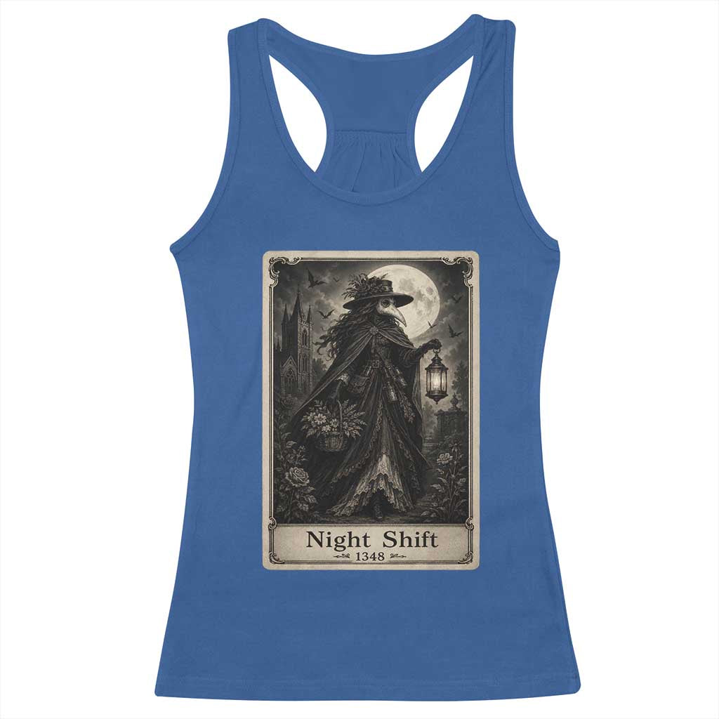Gothic Plague Doctor Tarot Card Racerback Tank Top Medical Night Shift Dark Horror