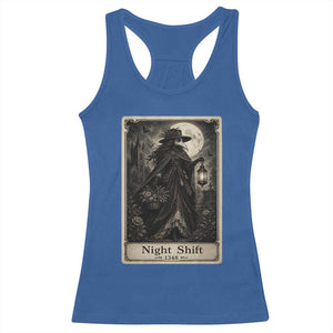 Gothic Plague Doctor Tarot Card Racerback Tank Top Medical Night Shift Dark Horror