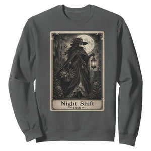 Gothic Plague Doctor Tarot Card Sweatshirt Medical Night Shift Dark Horror