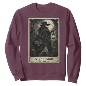 Gothic Plague Doctor Tarot Card Sweatshirt Medical Night Shift Dark Horror