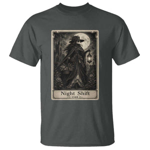 Gothic Plague Doctor Tarot Card T Shirt Medical Night Shift Dark Horror