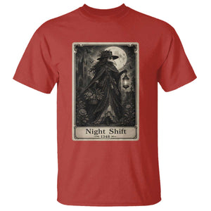 Gothic Plague Doctor Tarot Card T Shirt Medical Night Shift Dark Horror