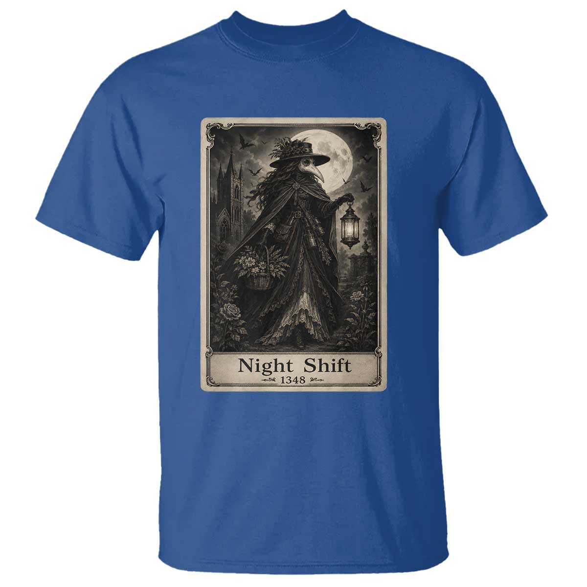 Gothic Plague Doctor Tarot Card T Shirt Medical Night Shift Dark Horror