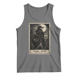 Gothic Plague Doctor Tarot Card Tank Top Medical Night Shift Dark Horror