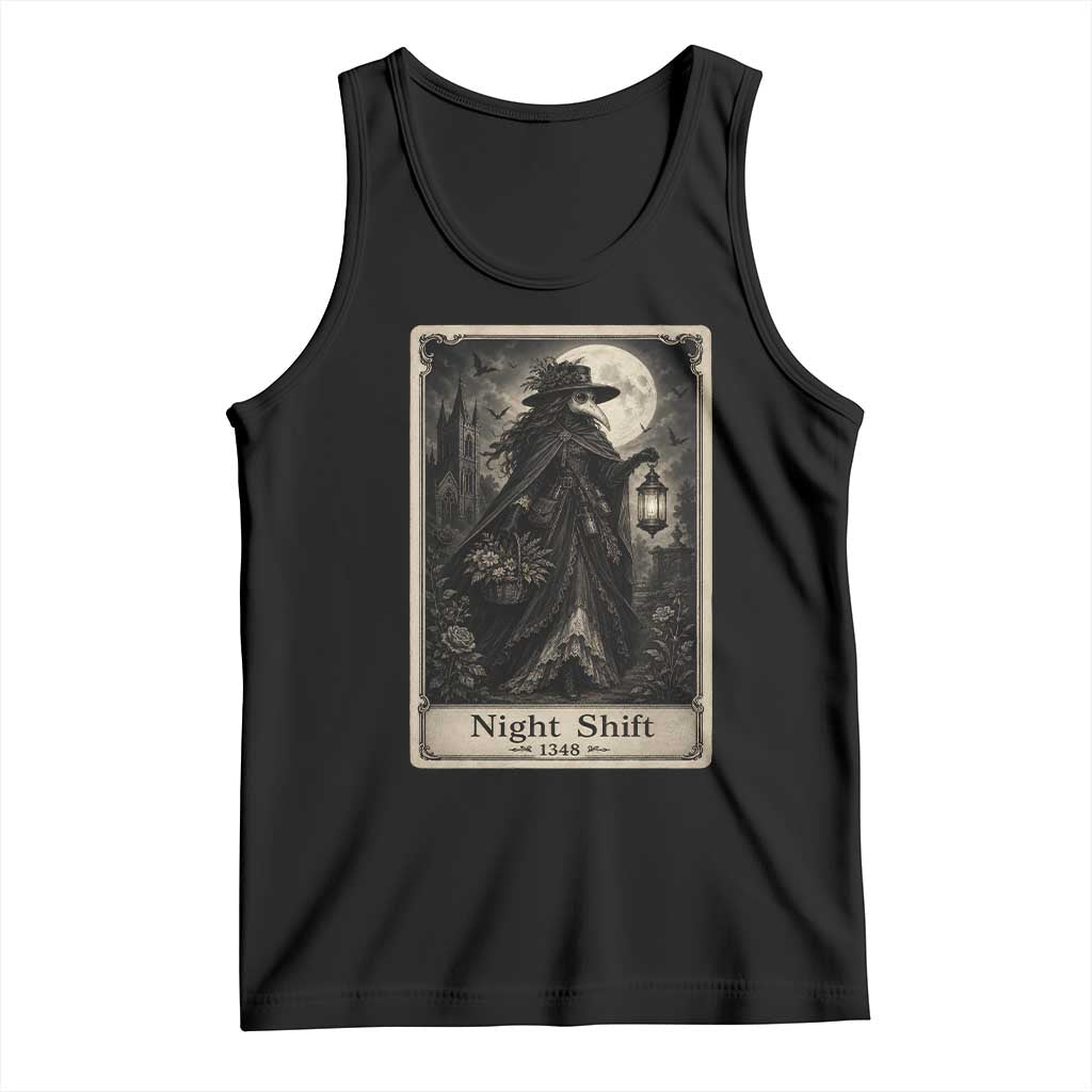 Gothic Plague Doctor Tarot Card Tank Top Medical Night Shift Dark Horror