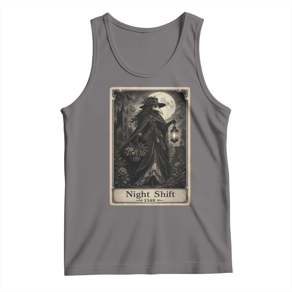 Gothic Plague Doctor Tarot Card Tank Top Medical Night Shift Dark Horror