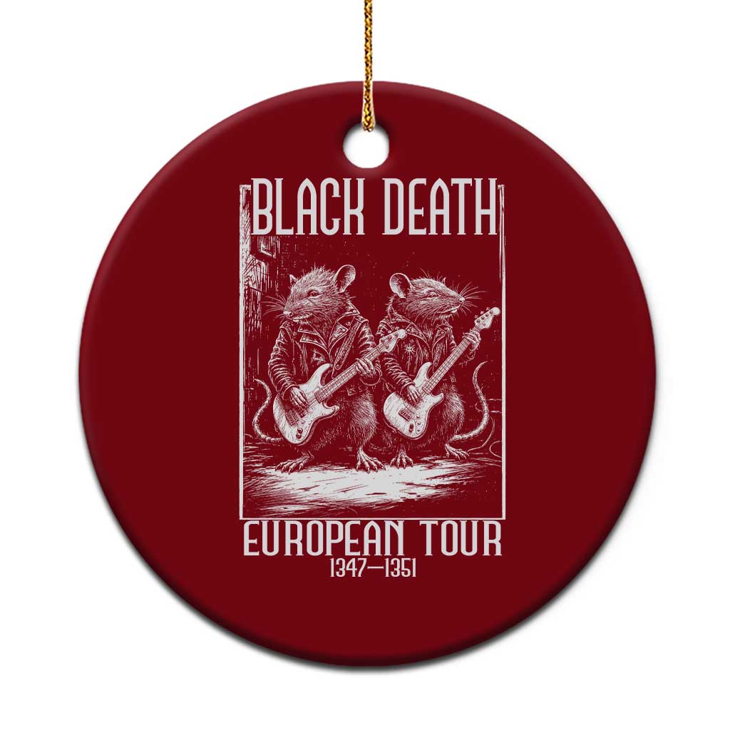 Black Death Plague Rat Musician Ceramic Ornament European Tour Medieval Dark Humor