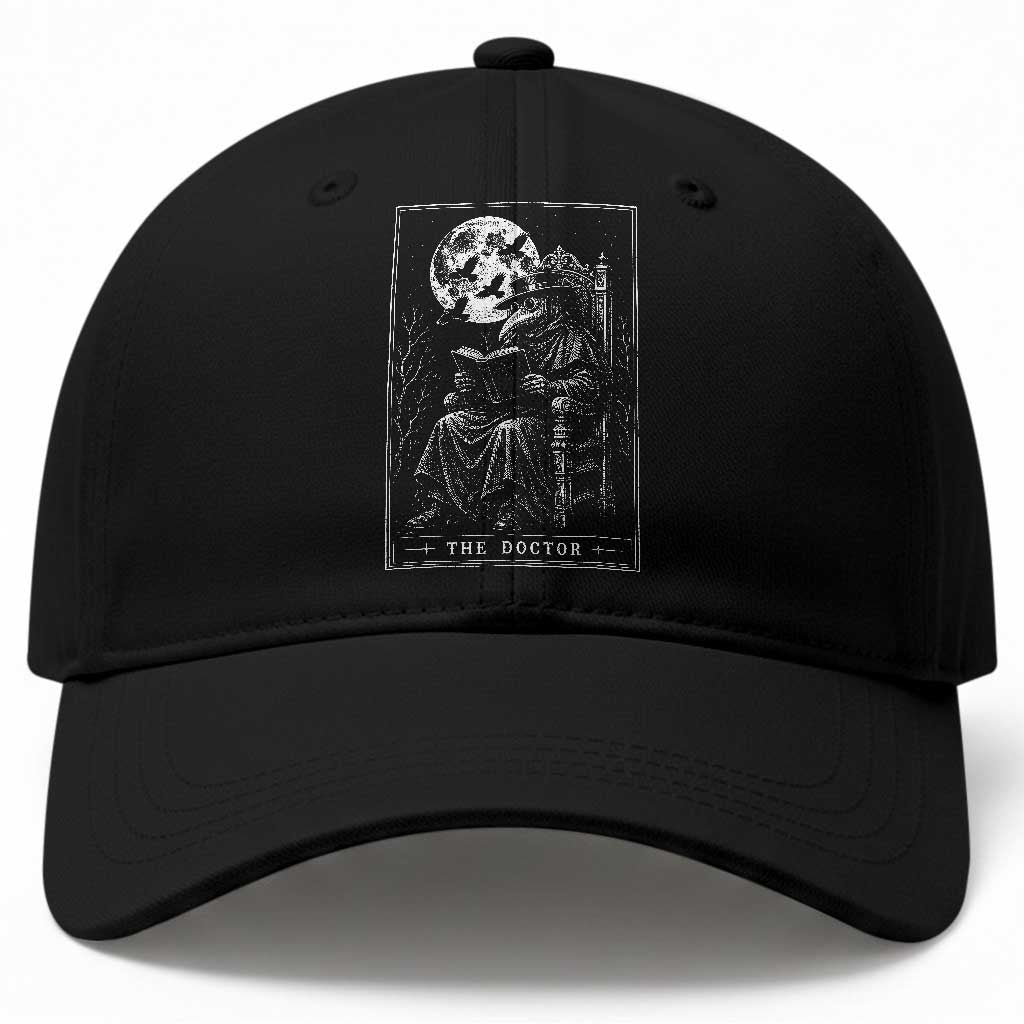 Gothic Plague Doctor Tarot Card Baseball Cap Dark Fantasy Book Lover