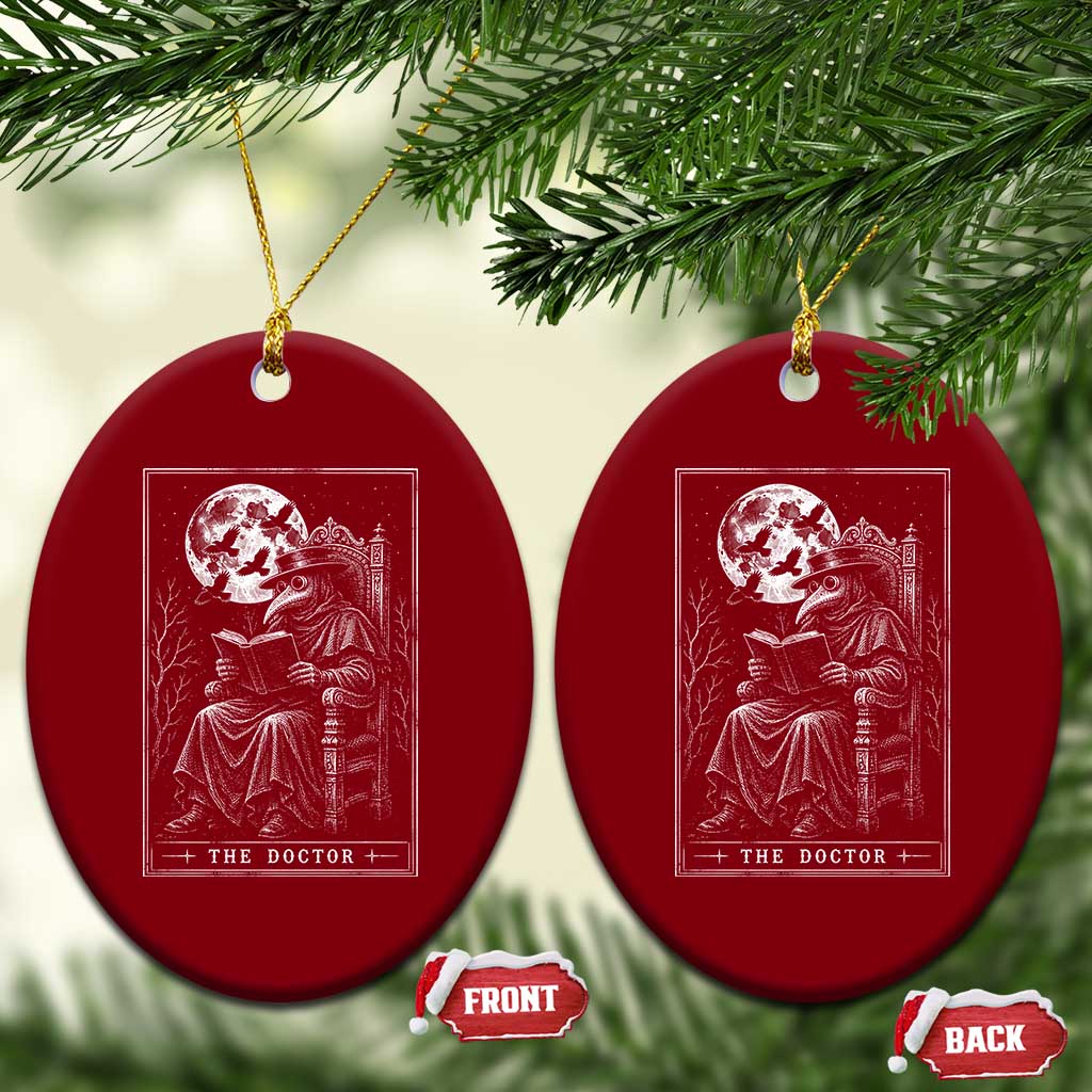 Gothic Plague Doctor Tarot Card Ceramic Ornament Dark Fantasy Book Lover