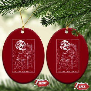 Gothic Plague Doctor Tarot Card Ceramic Ornament Dark Fantasy Book Lover
