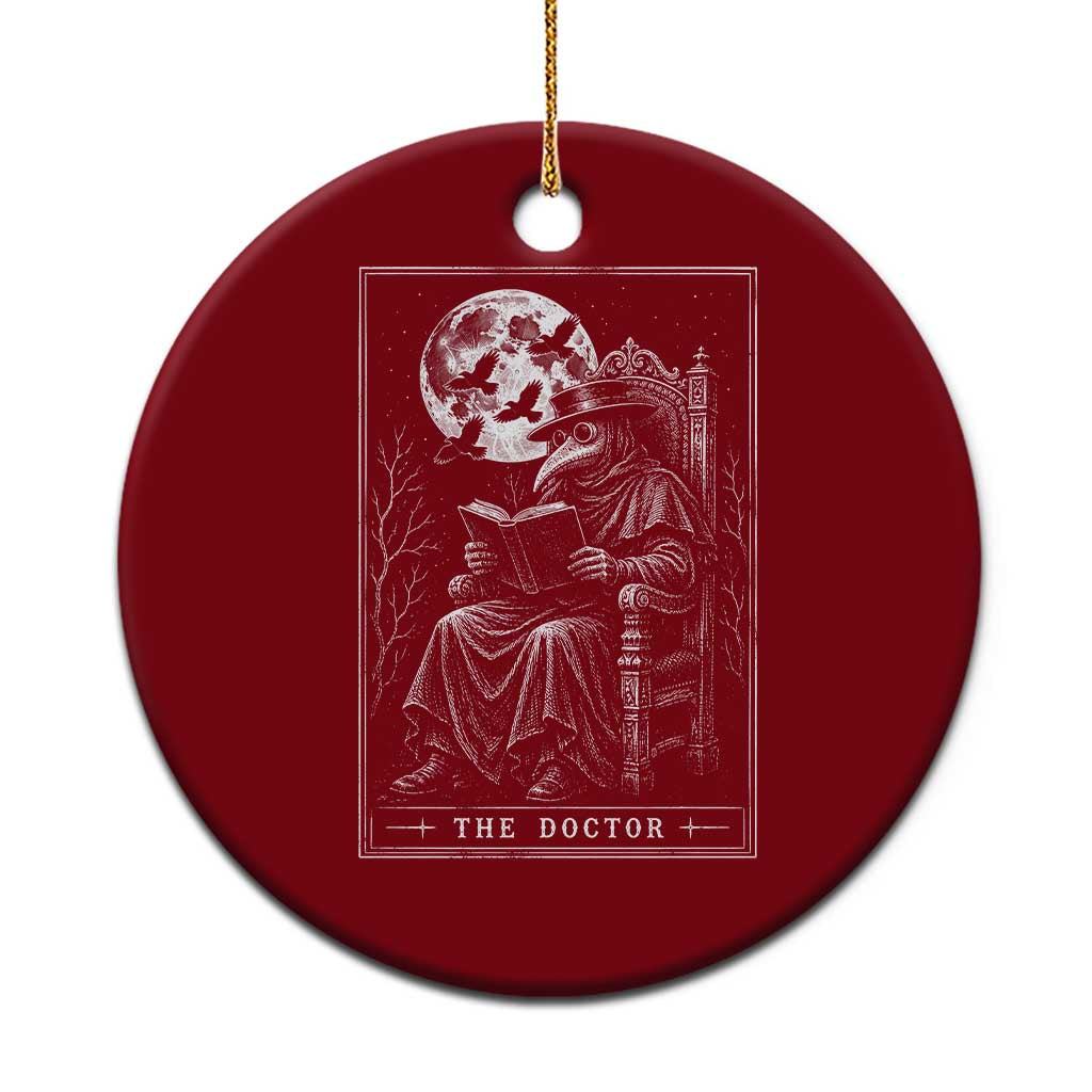 Gothic Plague Doctor Tarot Card Ceramic Ornament Dark Fantasy Book Lover
