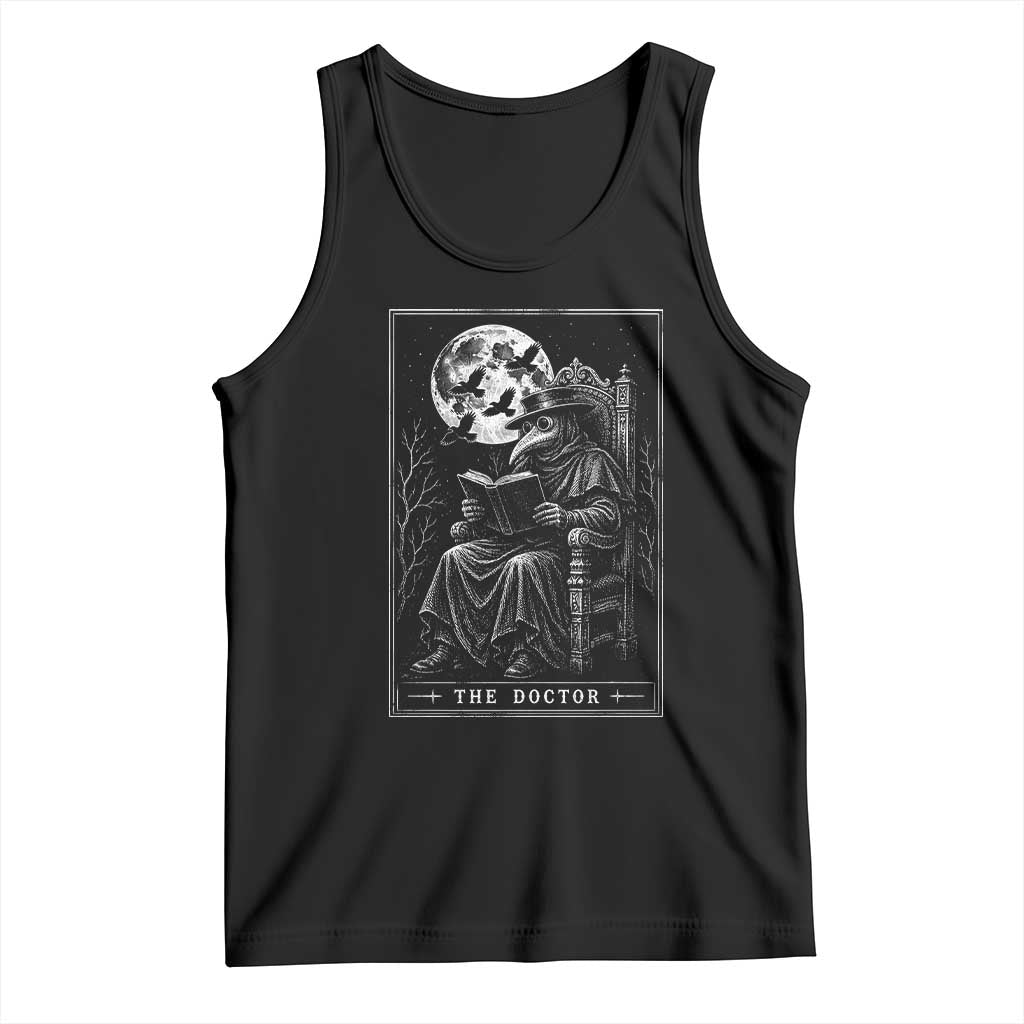 Gothic Plague Doctor Tarot Card Tank Top Dark Fantasy Book Lover