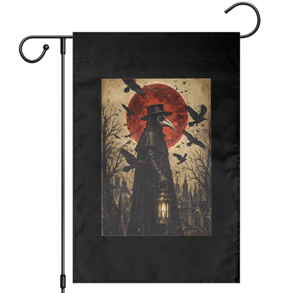Vintage Japanese Ukiyoe Plague Doctor Garden Flag Medieval History Gift