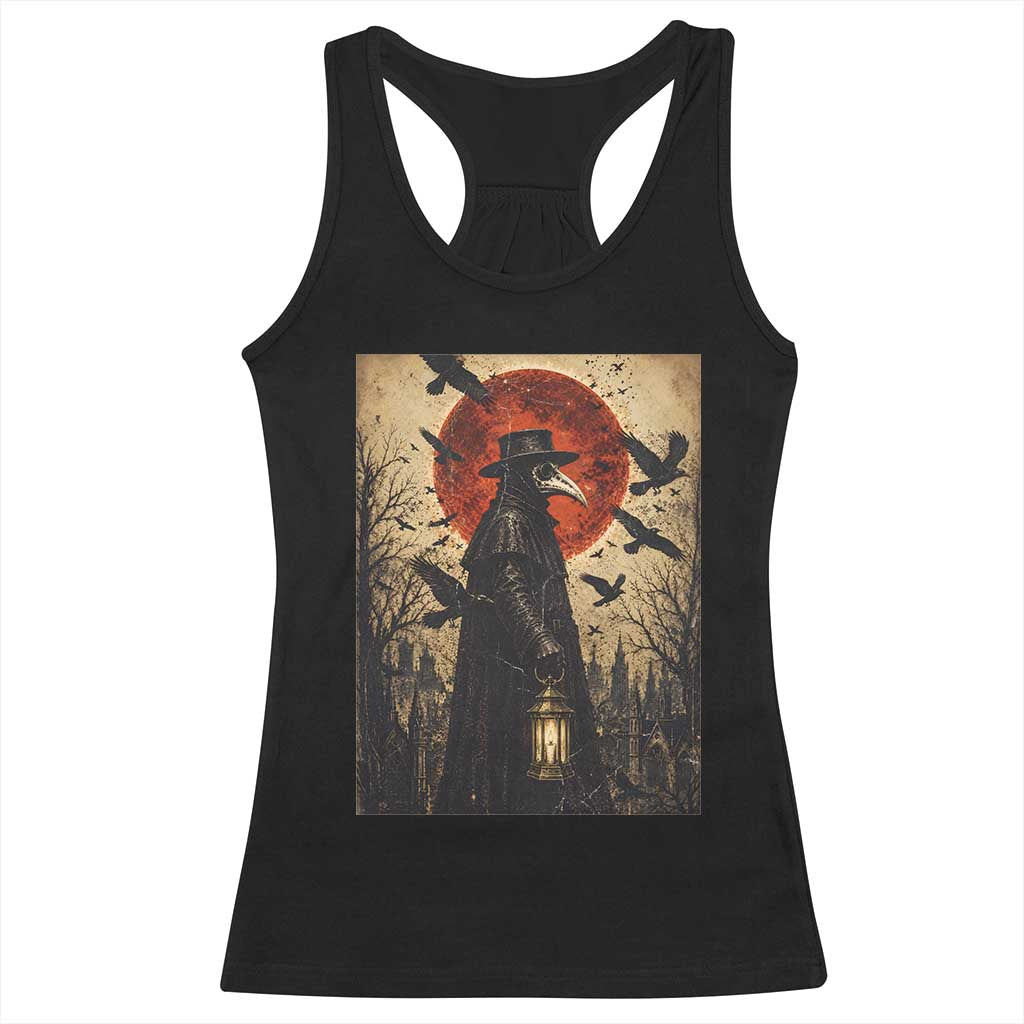 Vintage Japanese Ukiyoe Plague Doctor Racerback Tank Top Medieval History Gift