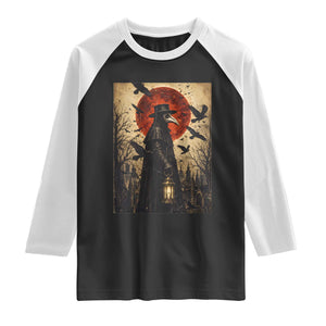 Vintage Japanese Ukiyoe Plague Doctor Raglan Shirt Medieval History Gift