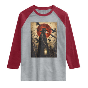 Vintage Japanese Ukiyoe Plague Doctor Raglan Shirt Medieval History Gift