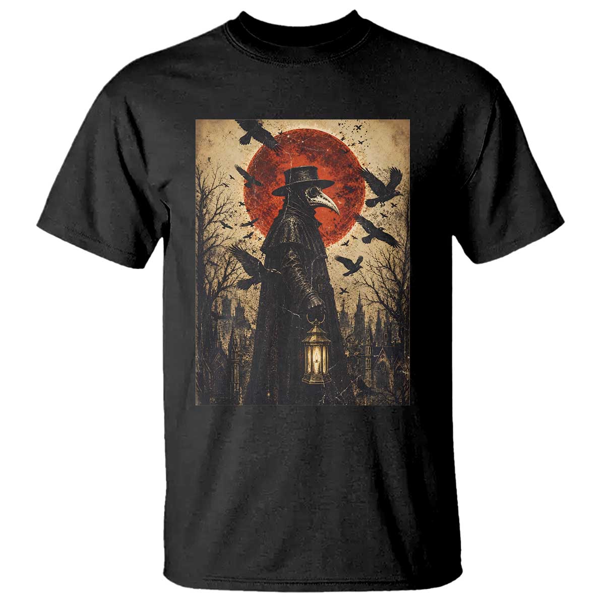 Vintage Japanese Ukiyoe Plague Doctor T Shirt Medieval History Gift