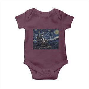 Gothic Plague Doctor Starry Night Inspired Baby Onesie Dark Parody Horror
